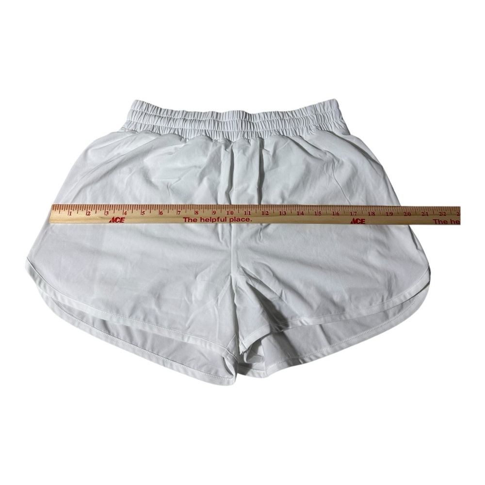 Beyond Yoga Stretch Woven In Stride Lined Shorts 3 Inch Inseam White - Picture 4 of 9